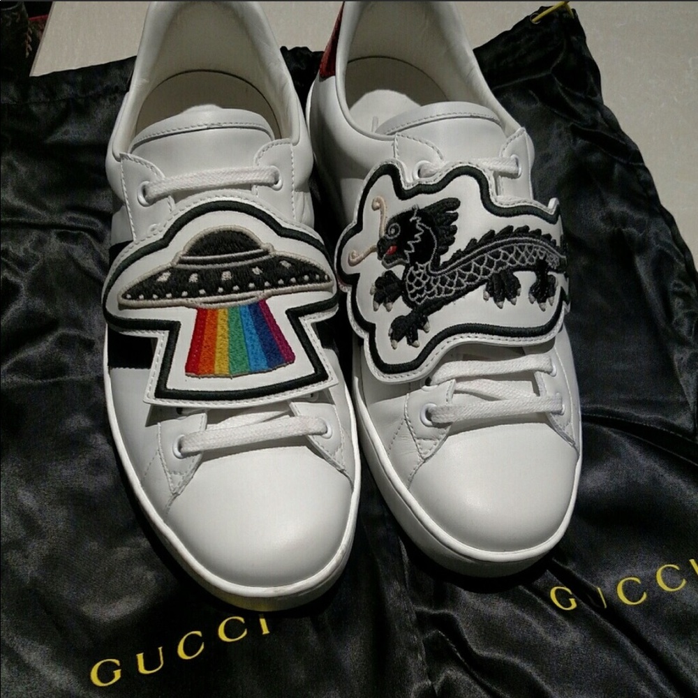 Gucci Ace Patch sneakers. (only worn a few times)